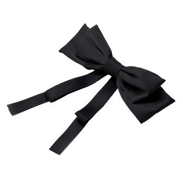 sammi select 韓國毛線蝴蝶結髮夾  黑色