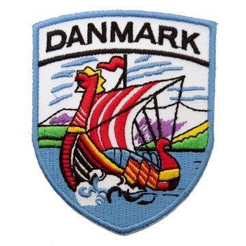 DIY刺繡徽章 士氣章熱燙布貼 丹麥龍舟節地標刺繡丹麥刺繡徽章 DIY補丁 貼章 刺繡布貼 熨燙布貼 _廠商直送