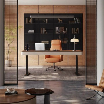 免運 開立發票 電腦桌 辦公桌 工作桌 智慧電動升降書桌輕奢現代高階感雙電機工作臺家用電腦桌辦公桌