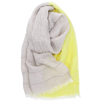 TSAVO亞麻薄圍巾 (亞麻淺黃)