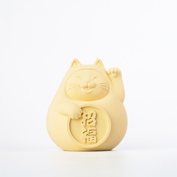 【平安福氣好運到】胖胖招福貓 (中) 招財黃