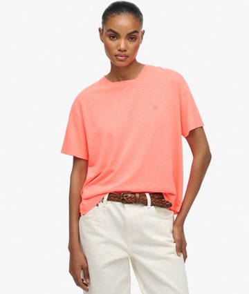 Superdry Women's Studios Crew T-shirt Cream Size: 6