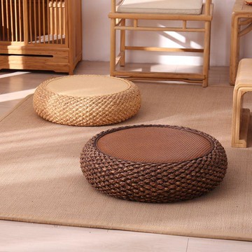 榻榻米/坐墊/椅子坐墊/椅墊/坐椅墊 藤編茶道蒲團榻榻米打坐墊拜佛墊加厚禪修墊地上坐墩蒲墊日式蒲團