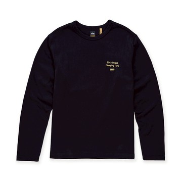 5th STREET｜山形｜男裝｜CAMPING TIME印花圖案長袖T恤｜黑色