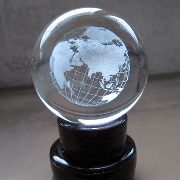 星際地球系招財水晶球家居辦公桌客廳風水球擺件喬遷新居生日禮物