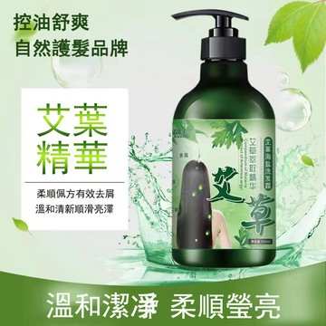 🌸台灣出貨24H🌸優選艾叶海盐洗发水清爽控油舒爽修护柔顺顺滑艾草洗发露