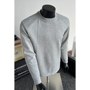 美式結構正肩長袖t恤男款春秋潮流內搭打底衫健身重磅圓領衛衣男鑫弘-衣錦男裝