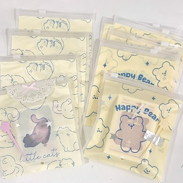 台灣出貨👑禮品袋 霧面貓咪夾鏈袋 收納袋 包裝袋 髮飾收納 襪子內褲包裝袋 透氣孔包裝袋 拉鏈袋 收納 送禮 包材