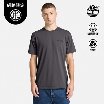 【網路限定】男款黑色快乾短袖T恤|A6ASVW08