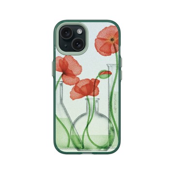 iPhone 15 Clear 憂墨綠 - Sarah Mafféïs - 罌粟