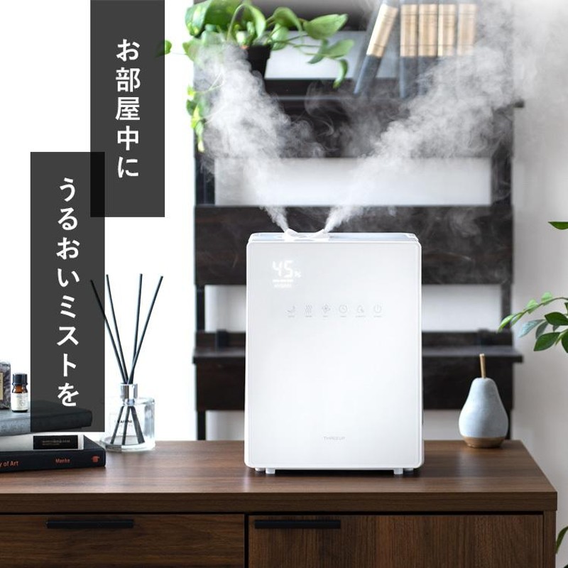 3段階ミスト調節 超音波加湿器 抗菌カートリッジ付き 加湿器