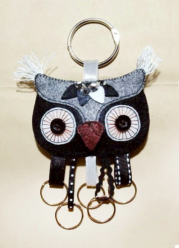 Key Holder 鑰匙圈 - 黑系貓頭鷹