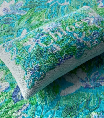 Chloé Floral logo cotton terry cushion