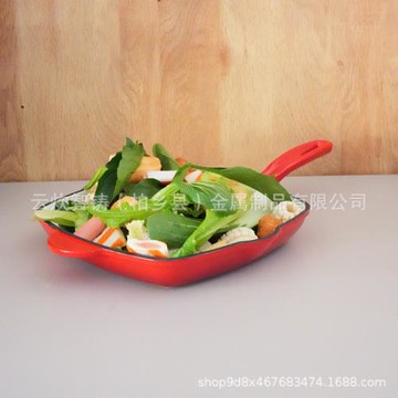 鑄鐵搪瓷煎盤*燒烤盤牛排盤*平底煎鍋*電磁爐烤箱鍋煎烤不粘鍋