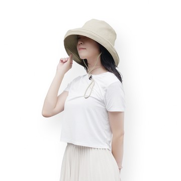 日本中初 接觸涼感寬大帽檐抗UV遮陽帽