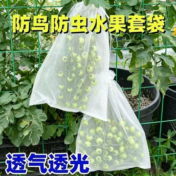 🔥臺灣熱賣⚡️自帶抽繩葡萄水果套袋防蟲防鳥防雨花果透氣透光瓜果防蟲專用袋🎉