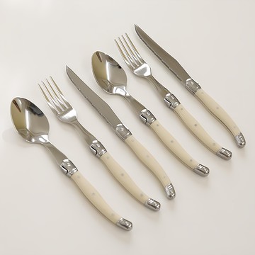 Cuisine de Maman Laguiole 餐具組 (奶油白)  乳白色  1組  勺子 2p + 叉子 2p + 刀 2p