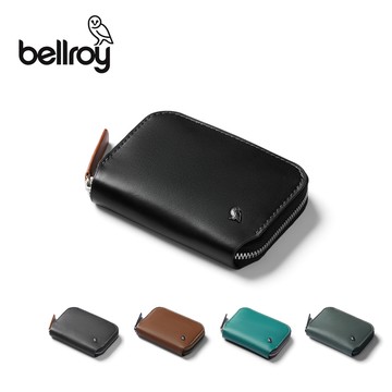 澳洲Bellroy Folio Mini RFID植鞣皮拉鍊短夾 台灣公司貨 - CharcoalCobalt 灰 鈷藍
