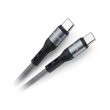 VPC160 鋁合金編織充電線(C-C)-太空灰