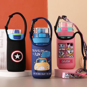 兒童水杯杯套 山姆購ello保溫杯355 414ml通用學生手提斜挎保護套