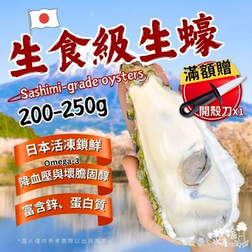 【好嬸水產】日本旨味極上生食級生蠔 200公克以上(單顆)｜3XL｜日本生蠔日本進口生蠔大生蠔Oyster非牡蠣全殼生蠔