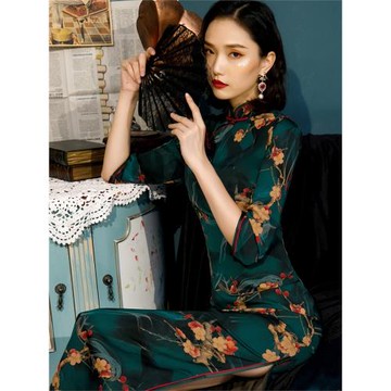 (免運)新式旗袍改良版年輕款少女復古民國風氣質高端長款老上海性感優雅