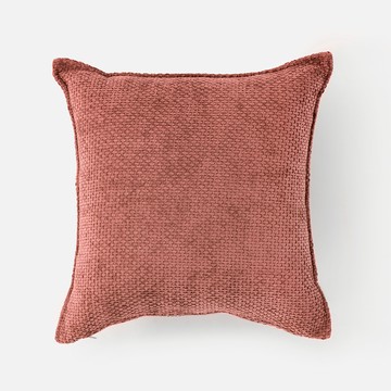 香奈兒絨編格紋抱枕 45x45cm 紅