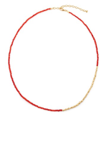 Monica Vinader - Mini Nugget Gemstone Beaded Necklace - women - Recycled Silver/18kt Gold Vermeil - One Size