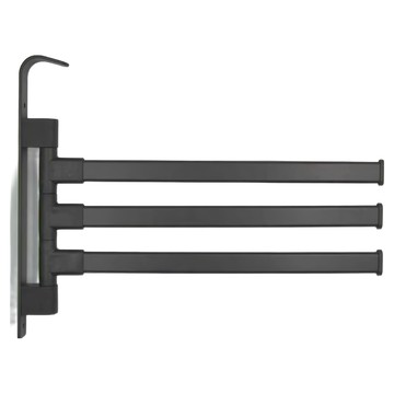 太空鋁旋轉3杆毛巾架  黑色  1個