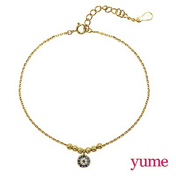 YUME 閨蜜系列 惡魔之眼手腳鍊(黃K金)