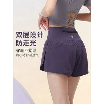2026夏季新款跑步短褲女防走光專業健身訓練褲后口袋速干三分褲