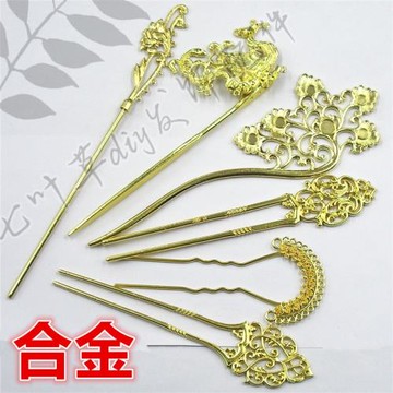 銀杏花簪映月印月流蘇簪發簪 diy新娘發飾嘉禾步搖古裝頭飾配件