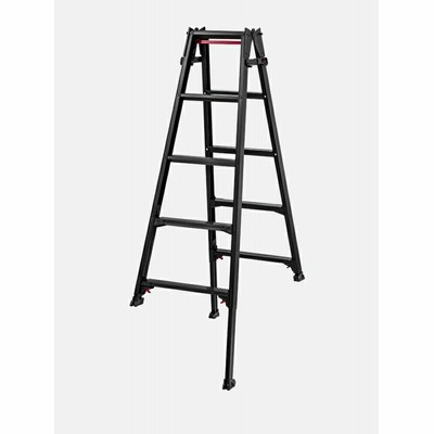 【直送品】 長谷川工業 ハセガワ 伸縮式はしご兼用脚立(ワンタッチバー付) RYZB-15 (10138) 《5段》 【大型】