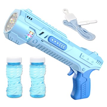 動感8孔自動渦輪泡泡槍組  藍色  1套