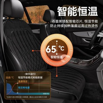 2024年新款汽車加熱坐墊水晶絨石墨烯汽車加熱墊冬季保暖坐墊批發