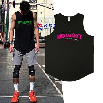 臺灣出貨 背心夏季男速幹投籃服美式無袖t恤寬鬆透氣網眼潮流坎肩運動上衣籃球短袖運動服短袖上衣