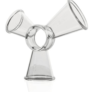 透明PC樹脂風火輪量杯量勺盎司杯創意三頭杯身實用酒吧酒具