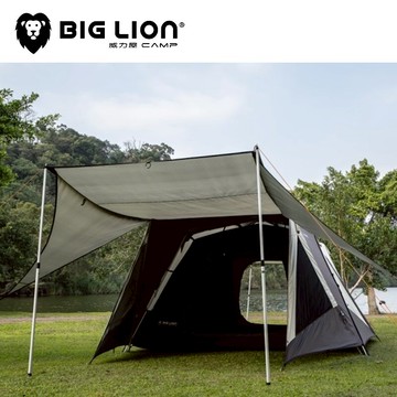 【露營趣】新店桃園 威力屋 BL-318W 露營帳篷318 銀膠 超防水 5-6人帳 保暖抗寒 住宿帳篷 家庭帳 四季帳 前庭帳 露營 野營