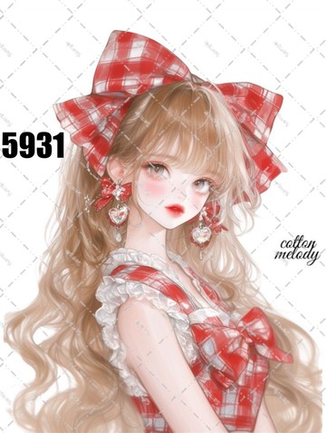 original sticker no.5931 人物貼紙 原創貼紙 人像貼紙 女孩貼紙 原創人物貼紙