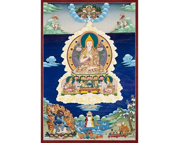 精细的钟阿巴唐卡工艺