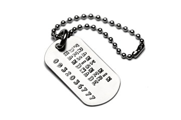 DOGTAGS美式軍風不鏽鋼客製紀念名牌/銘牌/吊牌/鑰匙圈/寵物名牌