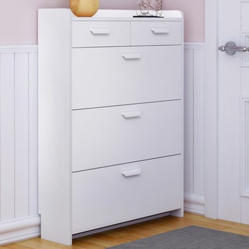 北歐鞋櫃 翻門櫃 長100厚24高120雙層 超薄鞋櫃 簡約現代家用鞋架 經濟型省空間門廳櫃簡易鞋櫃