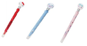 大賀屋 日貨 HELLO KITTY 美樂蒂 大耳狗 筆 燈光筆 原子筆 圓珠筆 LED燈 文具 J00016543