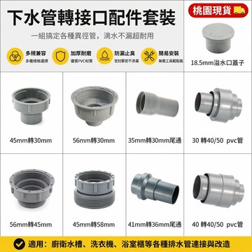 🔥臺灣出貨🔥廚房水槽下水管下水器配件單雙槽螺接頭轉換變徑雙溢水尾通三通 下水管轉接頭 水管變徑接頭 廚房水槽配件 轉接蓋