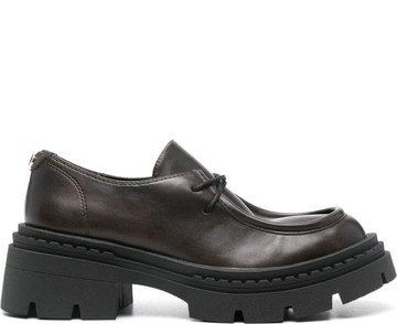 TWINSET LACE-UPS WITH OVAL T LOAFERS 棕色女款鞋子