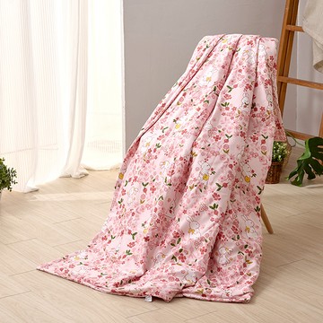 【DUYAN 竹漾】 舒柔棉 涼被/ 兔比花園