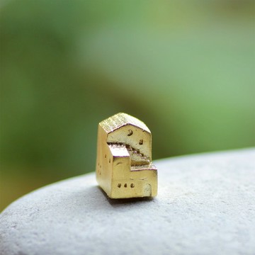 眺望月亮的小屋-金屬擺飾 療癒小物