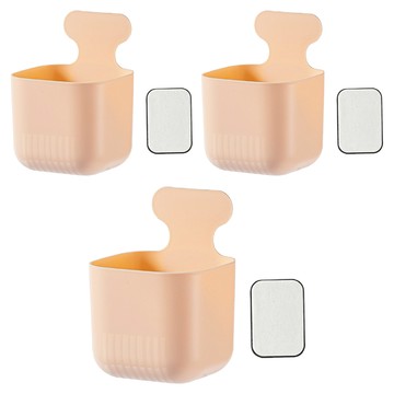 Sunday Life 磁吸壁掛式收納盒 附引磁片  粉色  3個