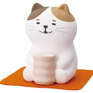 限量新上市【家寵LOVEHOME】 LOVEHOME 可愛陶瓷擴香器 擴香石 喝茶動物系列 - 貓咪 (贈送精油10ml)