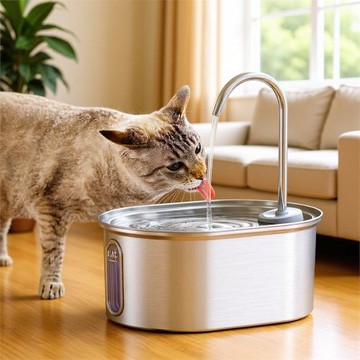 不銹鋼寵物飲水機自動循環噴泉過濾大容量喂水器貓咪狗狗自動飲水
